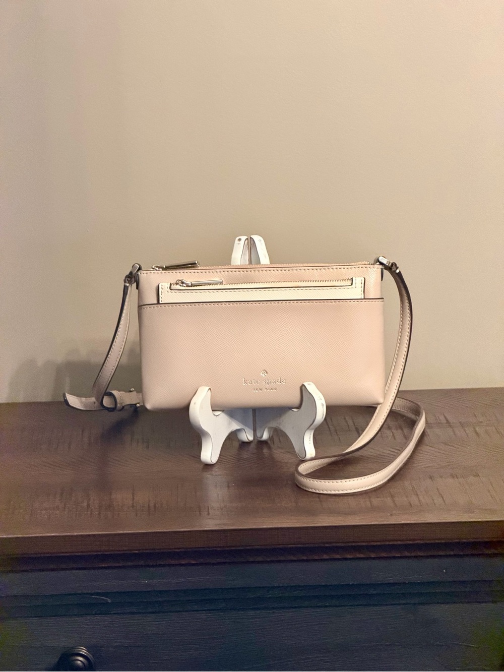 Kate Spade Beige Leather Crossbody